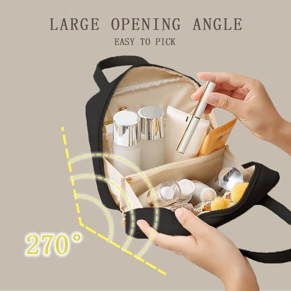 Waterproof Makeup Cosmetic‎ Bag Women Black - Picture 5 of 7